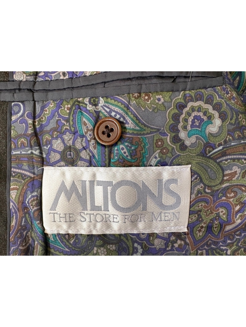 Tallia Men’s Charcoal 3-Piece Suit Blazer Vest Pants Paisley Lining Est. 40R - Picture 9 of 15